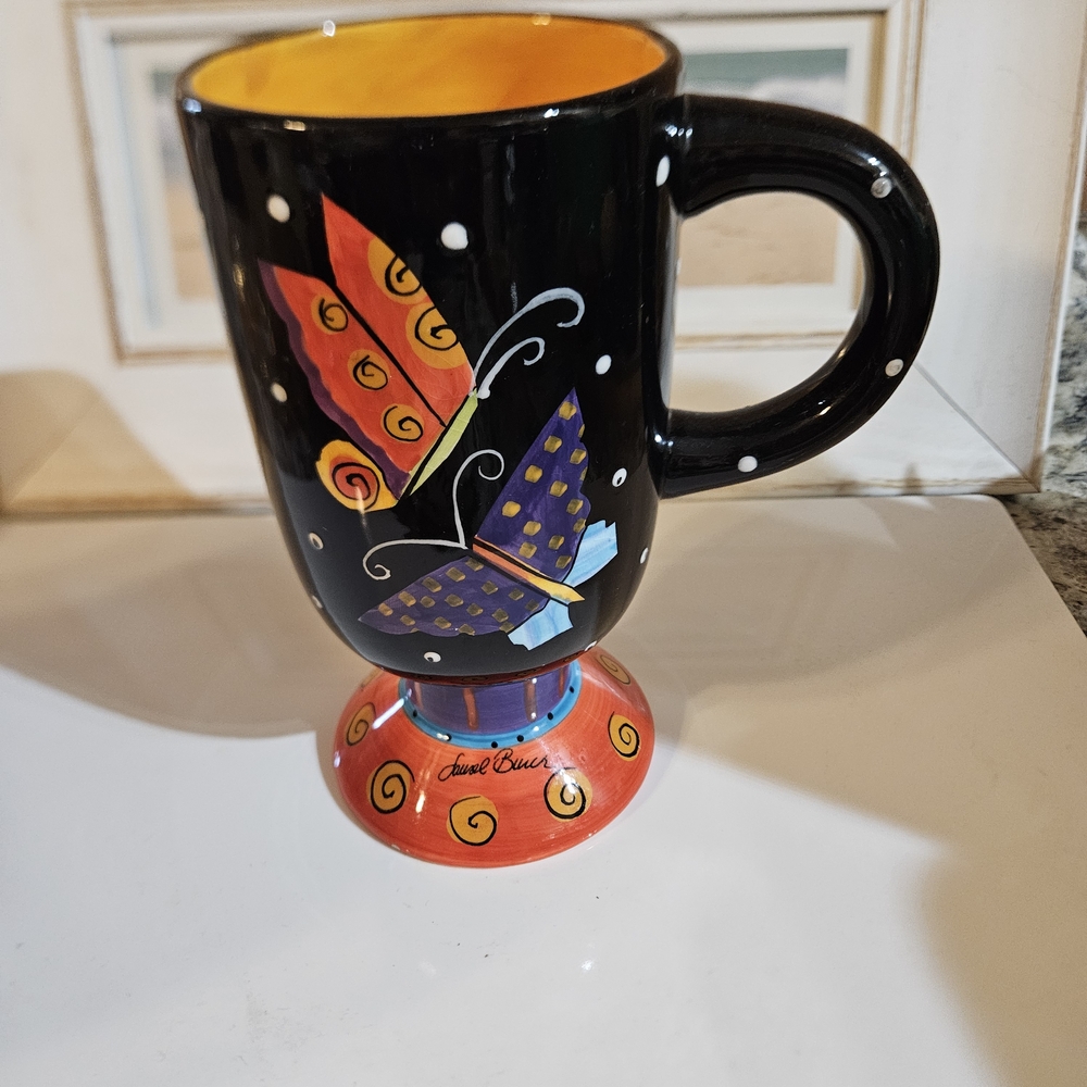 GANZ Black and Orange Butterfly Mug